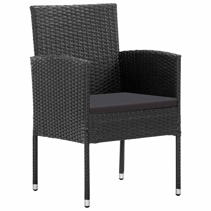 Set mobilier de grădină, 5 piese, negru WALTI