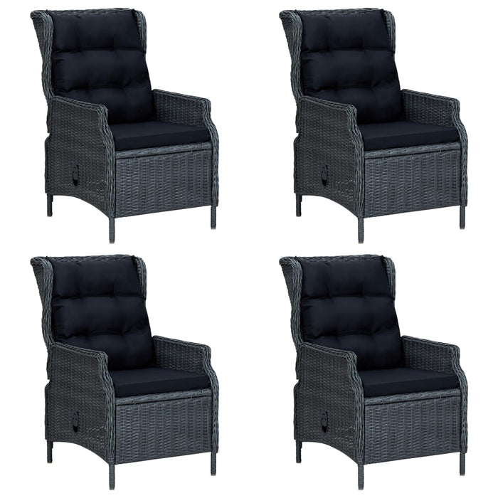 Set mobilier de grădină, 5 piese, gri închis WALTI
