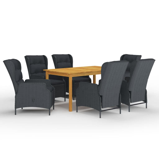 Set mobilier de grădină, 7 piese, gri închis - WALTI WALTI