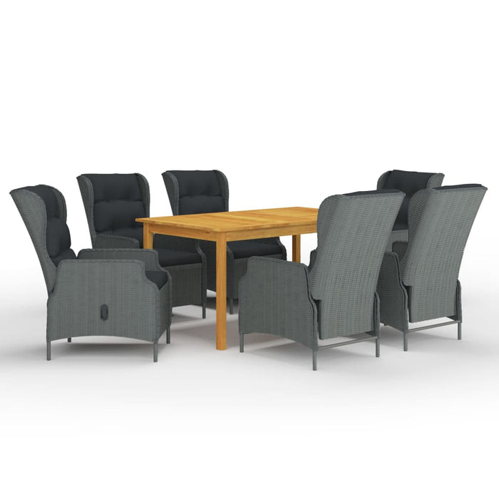 Set mobilier de grădină, 7 piese, gri deschis - WALTI WALTI