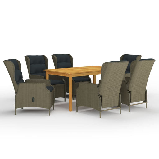 Set mobilier de grădină, 7 piese, maro - WALTI WALTI
