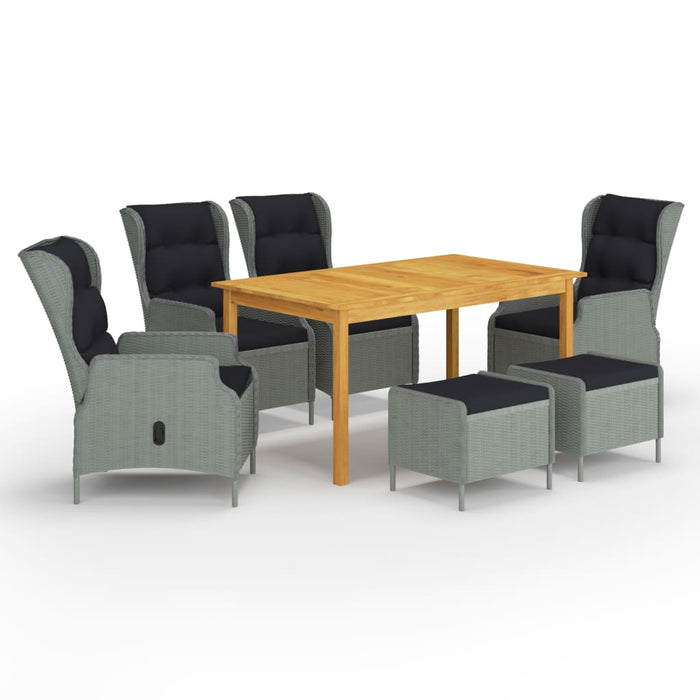 Set mobilier de grădină, 7 piese, gri deschis - WALTI WALTI