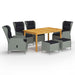 Set mobilier de grădină, 7 piese, gri deschis - WALTI WALTI
