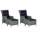 Set mobilier de grădină, 7 piese, gri deschis - WALTI WALTI