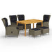 Set mobilier de grădină, 7 piese, maro - WALTI WALTI