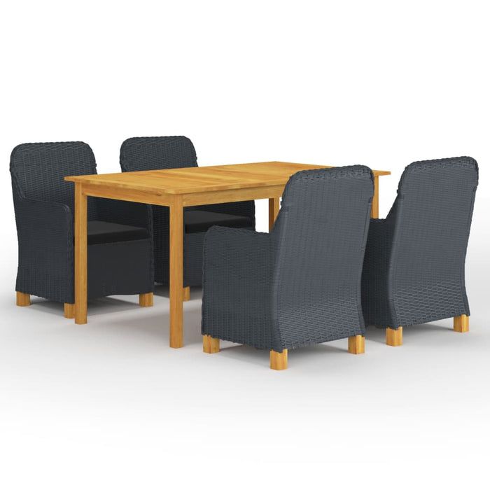 Set mobilier de grădină, 5 piese, gri închis - WALTI WALTI