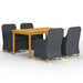 Set mobilier de grădină, 5 piese, gri închis - WALTI WALTI