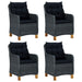 Set mobilier de grădină, 5 piese, gri închis - WALTI WALTI
