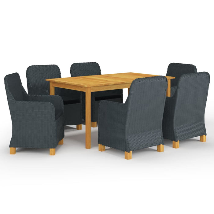 Set mobilier de grădină, 7 piese, gri închis - WALTI WALTI