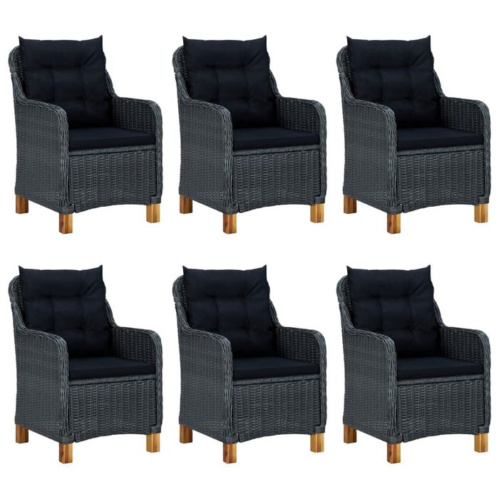 Set mobilier de grădină, 7 piese, gri închis - WALTI WALTI