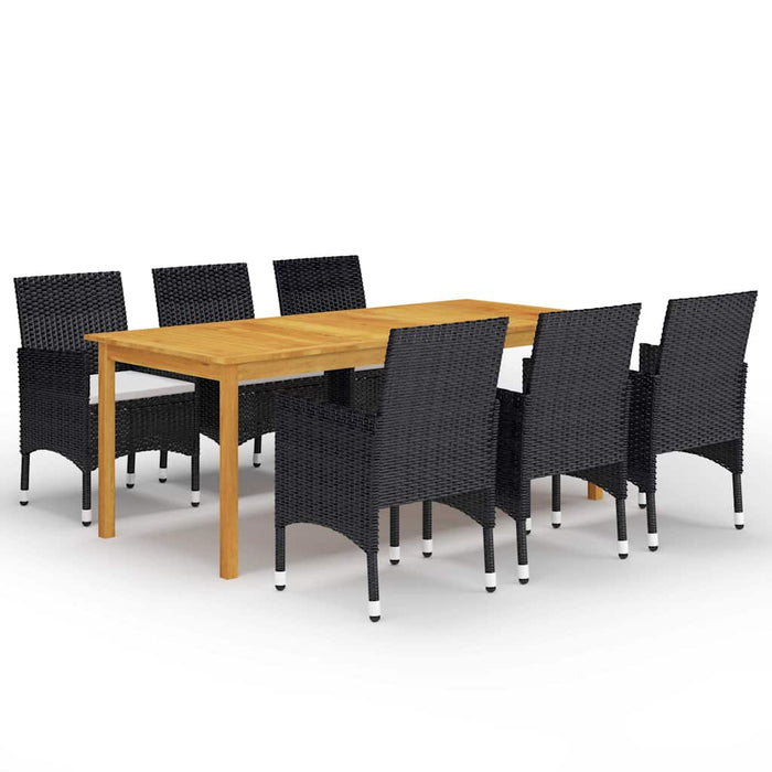 Set mobilier de grădină, 7 piese, negru - WALTI WALTI