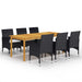 Set mobilier de grădină, 7 piese, negru - WALTI WALTI