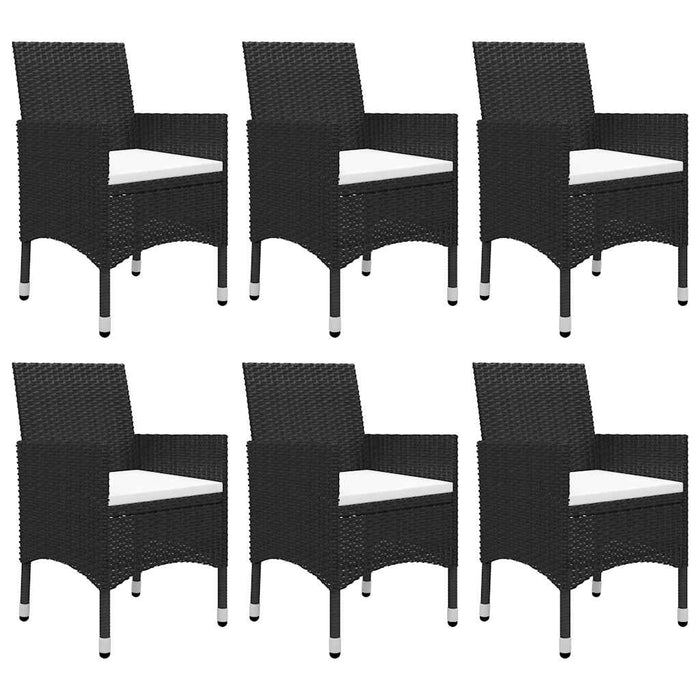 Set mobilier de grădină, 7 piese, negru - WALTI WALTI