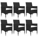 Set mobilier de grădină, 7 piese, negru - WALTI WALTI