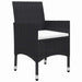 Set mobilier de grădină, 7 piese, negru - WALTI WALTI