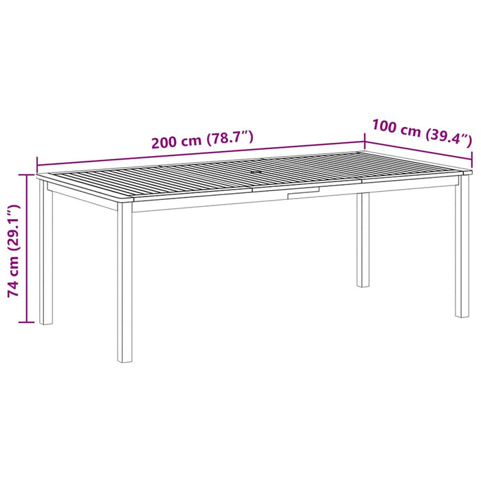 Set mobilier de grădină, 7 piese, bej WALTI