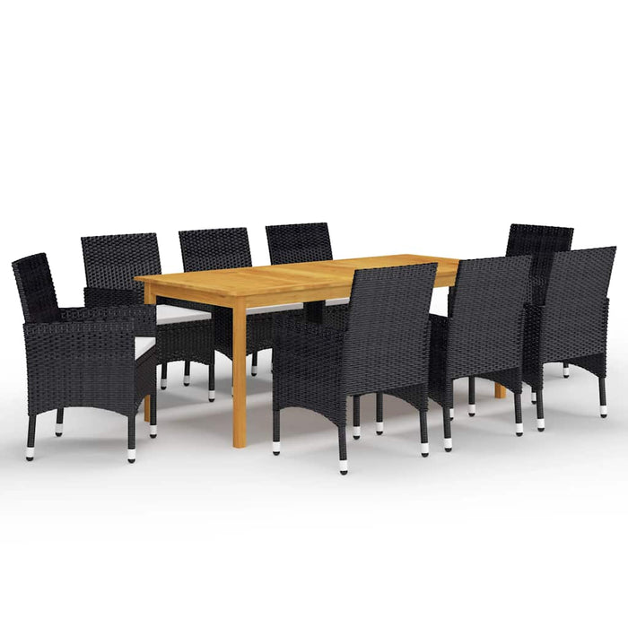 Set mobilier de grădină, 9 piese, negru - WALTI WALTI
