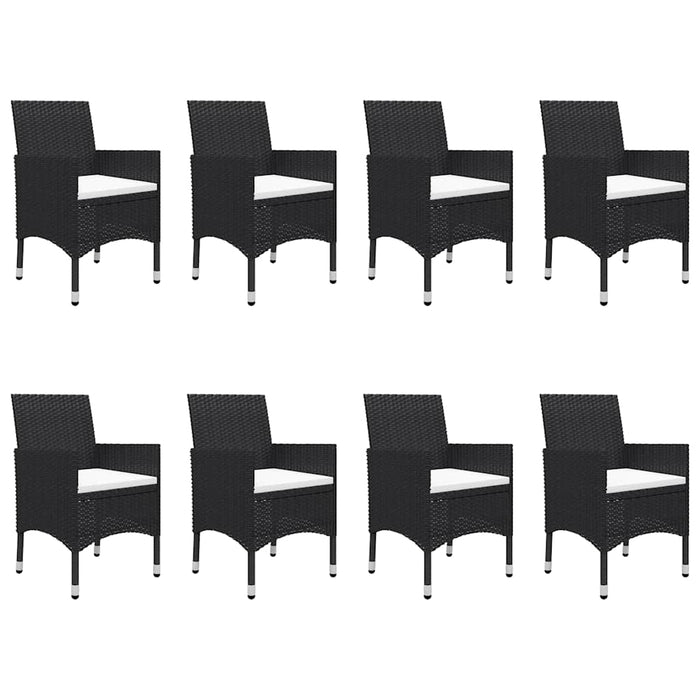 Set mobilier de grădină, 9 piese, negru - WALTI WALTI