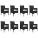 Set mobilier de grădină, 9 piese, negru - WALTI WALTI