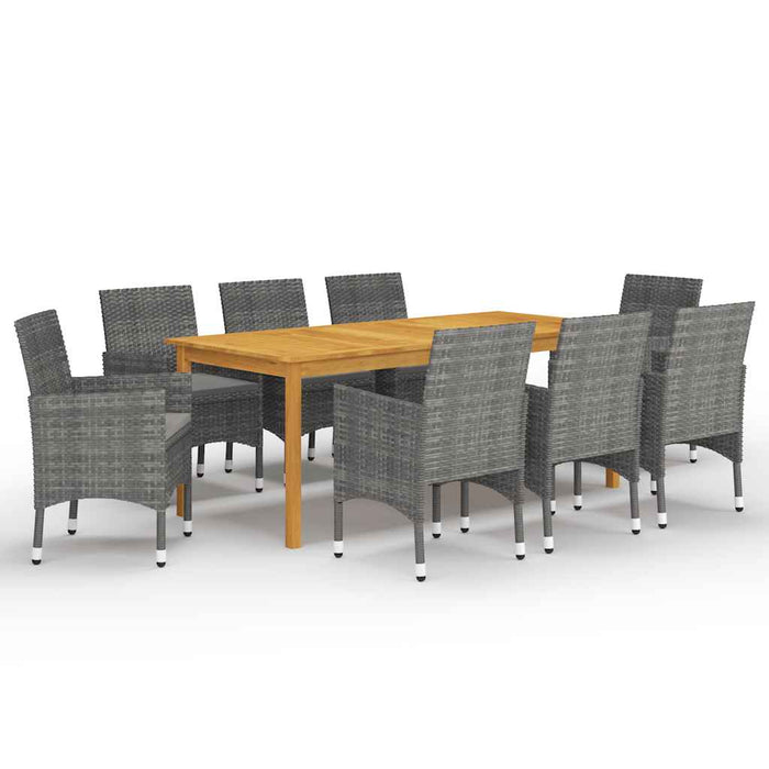 Set mobilier de grădină, 9 piese, gri - WALTI WALTI