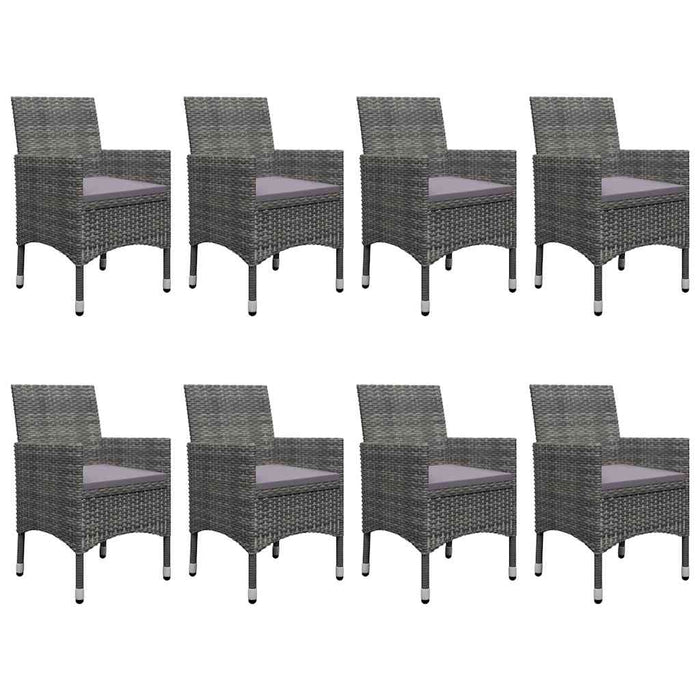 Set mobilier de grădină, 9 piese, gri - WALTI WALTI