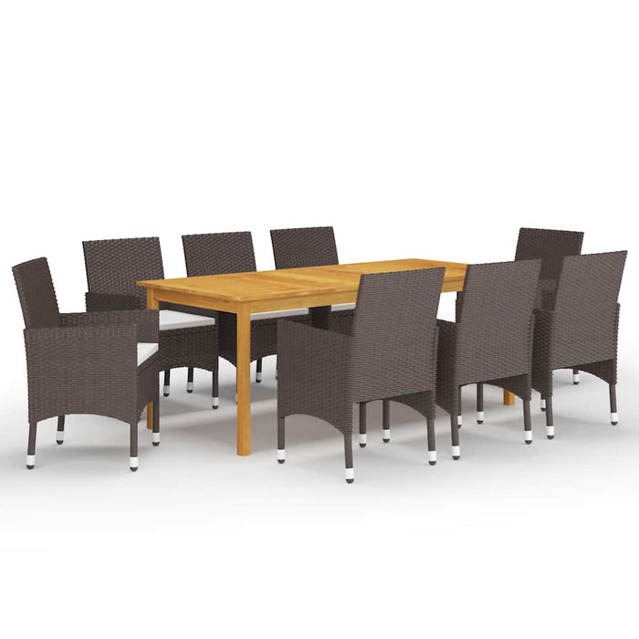Set mobilier de grădină, 9 piese, maro - WALTI WALTI