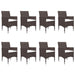 Set mobilier de grădină, 9 piese, maro - WALTI WALTI