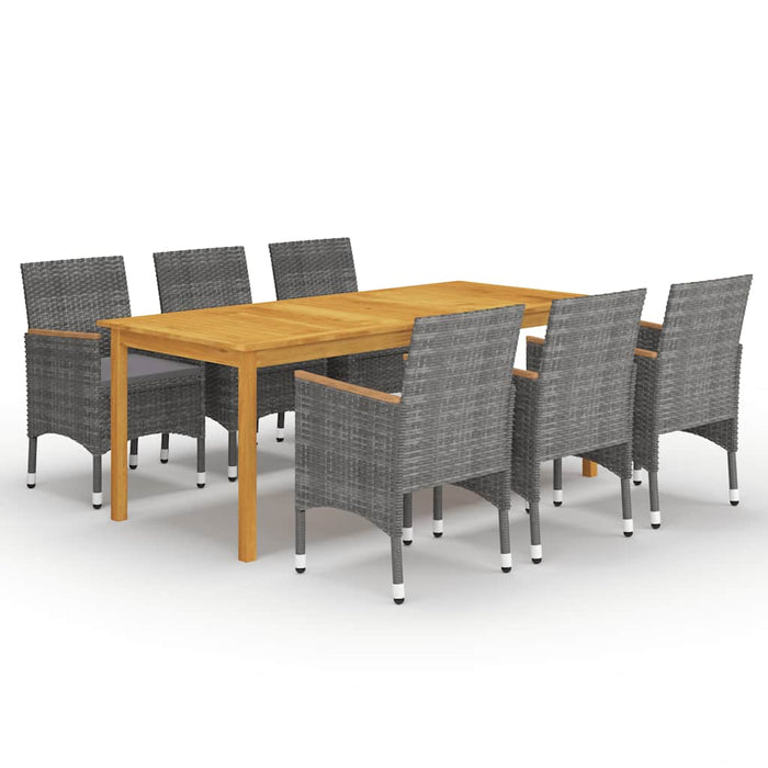 Set mobilier de grădină, 7 piese, gri WALTI
