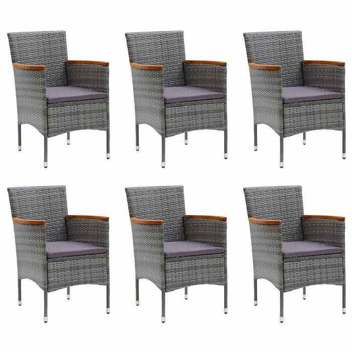 Set mobilier de grădină, 7 piese, gri WALTI