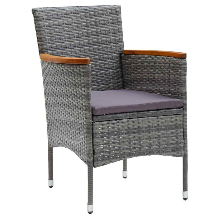 Set mobilier de grădină, 7 piese, gri WALTI