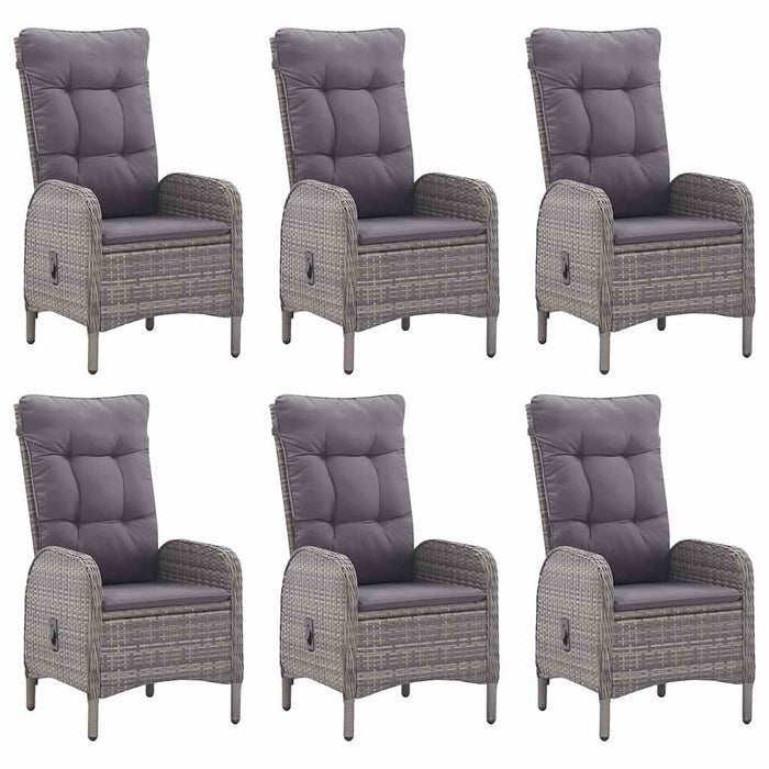 Set mobilier pentru grădină, 7 piese, gri WALTI