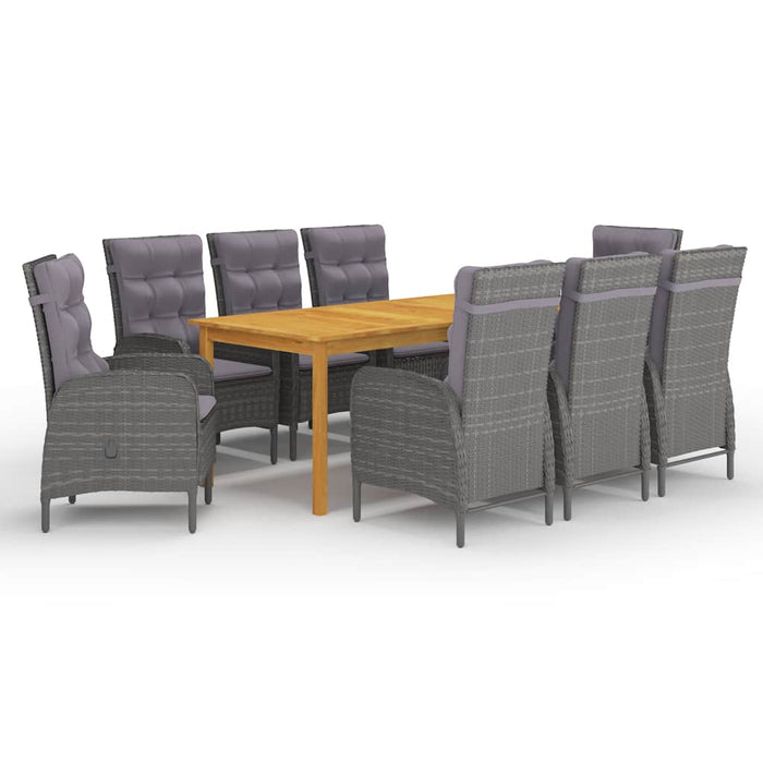 Set mobilier de grădină, 9 piese, gri - WALTI WALTI