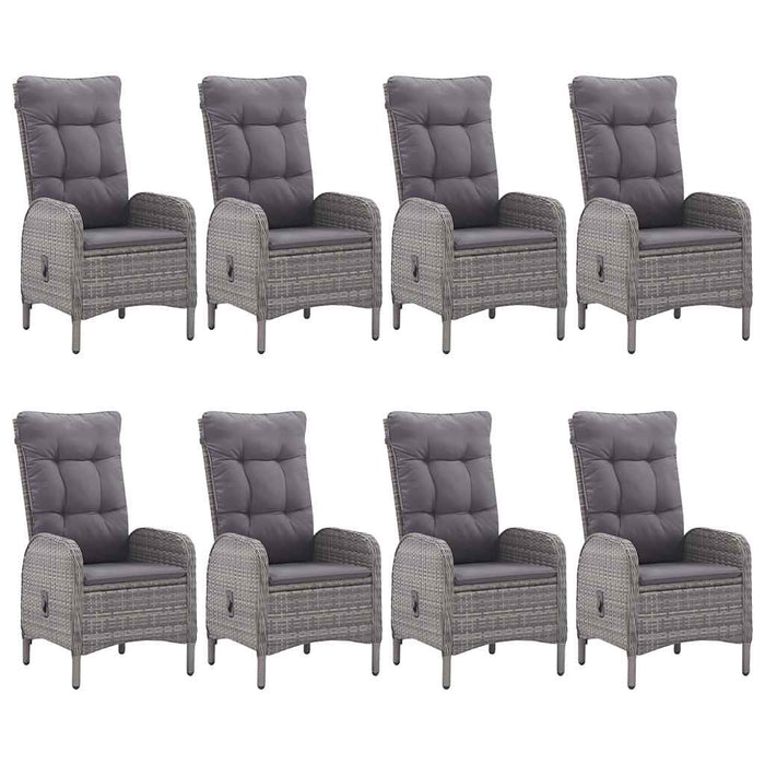 Set mobilier de grădină, 9 piese, gri - WALTI WALTI