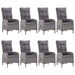 Set mobilier de grădină, 9 piese, gri - WALTI WALTI