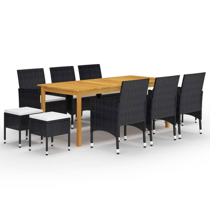 Set mobilier de grădină, 11 piese, negru - WALTI WALTI