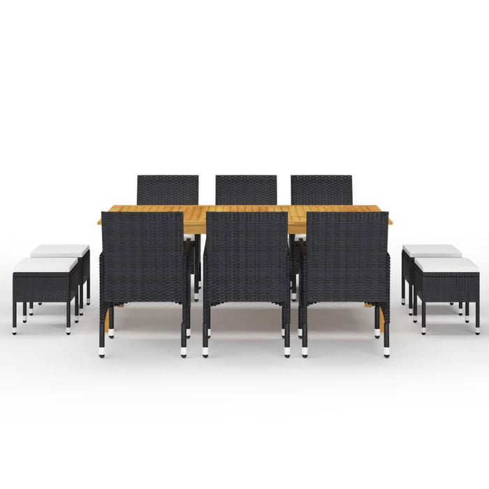 Set mobilier de grădină, 11 piese, negru - WALTI WALTI