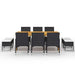 Set mobilier de grădină, 11 piese, negru - WALTI WALTI