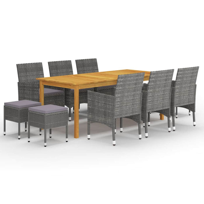 Set mobilier de grădină, 11 piese, gri - WALTI WALTI