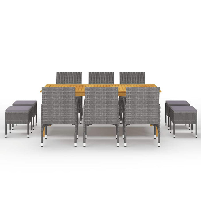 Set mobilier de grădină, 11 piese, gri - WALTI WALTI