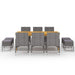 Set mobilier de grădină, 11 piese, gri - WALTI WALTI