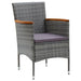 Set mobilier de grădină, 11 piese, gri - WALTI WALTI