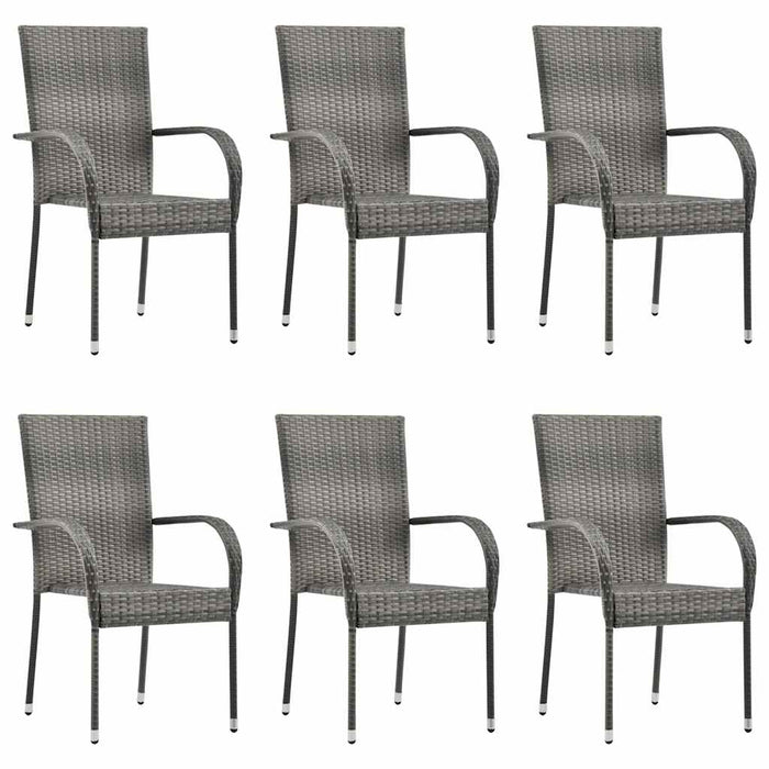 Set mobilier pentru grădină, 7 piese, gri WALTI