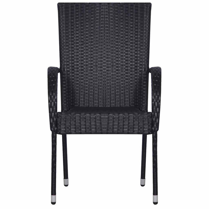 Set mobilier de grădină, 9 piese, negru WALTI