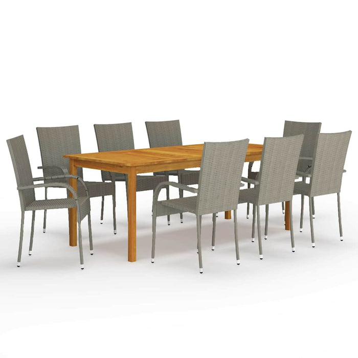 Set mobilier de grădină, 9 piese, gri - WALTI WALTI