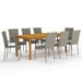 Set mobilier de grădină, 9 piese, gri - WALTI WALTI