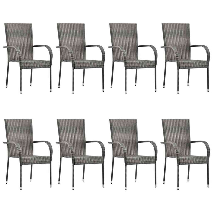Set mobilier de grădină, 9 piese, gri - WALTI WALTI