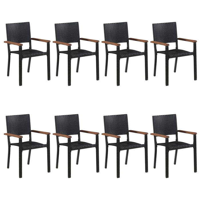 Set mobilier de grădină, 9 piese, negru - WALTI WALTI