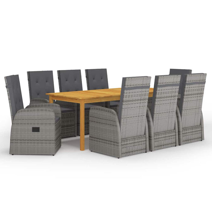 Set mobilier de grădină, 9 piese, gri - WALTI WALTI