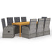 Set mobilier de grădină, 9 piese, gri - WALTI WALTI