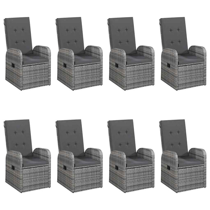 Set mobilier de grădină, 9 piese, gri - WALTI WALTI